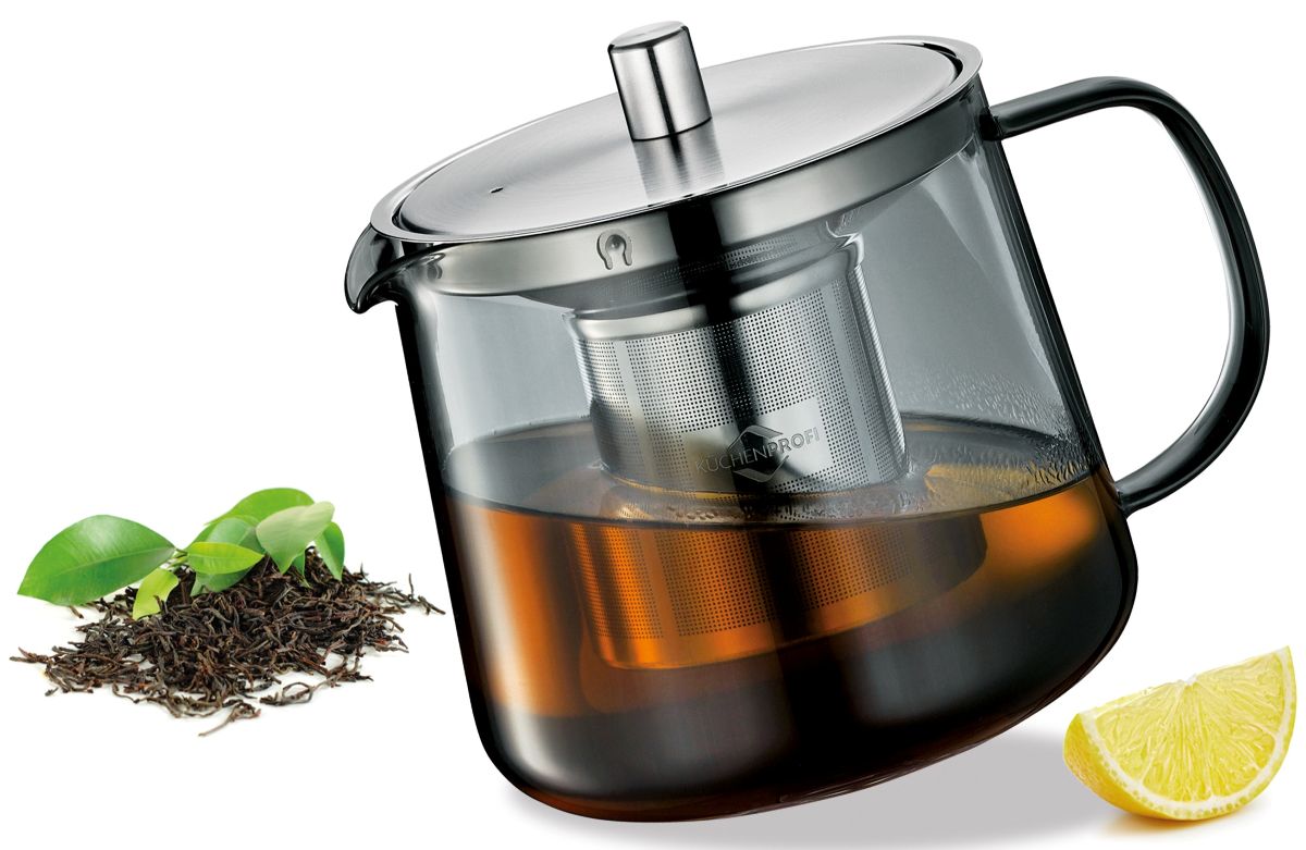 1045742406_ ASSAM Čajová konvice s nerezovým filtrem 600 ml šedé sklo Kuchenprofi (1)